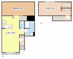 アルコバレーノ草津青地の物件間取画像